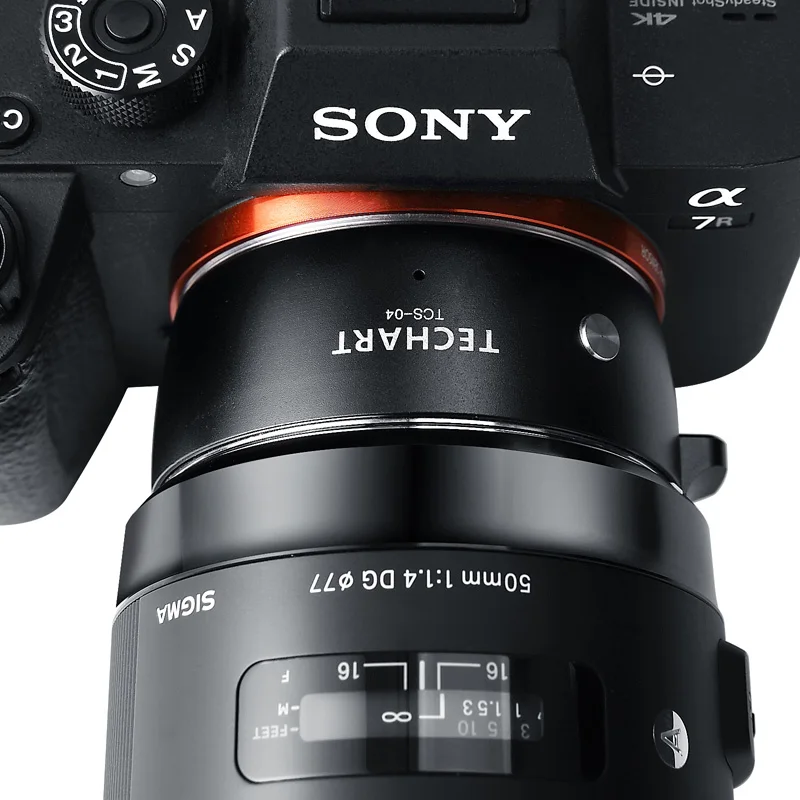 TECHART TCS-04 EOS-NEX 4 адаптер для объектива canon EF Sony NEX A9 a7R3 a7R2 a7M3 | Электроника