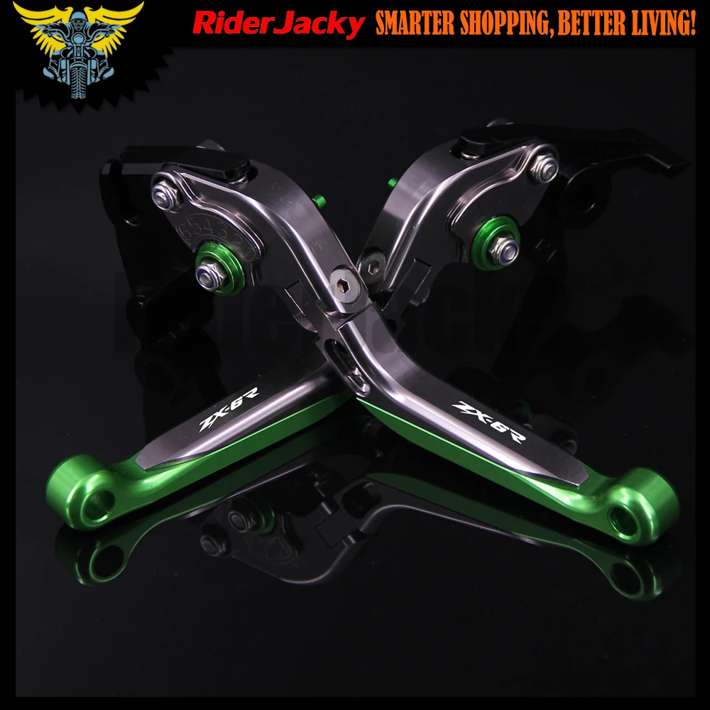 Лазерный Логотип зеленые и титановые CNC Регулируемые рычаги тормозной муфты для