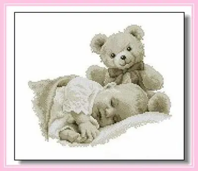 

Needlework,DIY Cross Stitch,Sets For Embroidery kits,11CT&14CT,Baby teddy bear