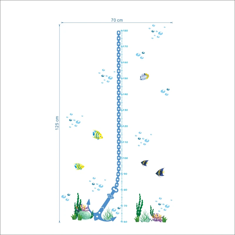 * Мультяшный морской корабль для детской комнаты домашний декор таблица роста