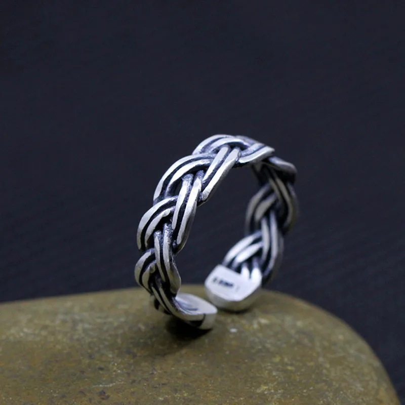

L&P Hot Sale 100% Real 925 Sterling Silver Vintage Rings for Men Women Handmade Jewelry For Birthday gift