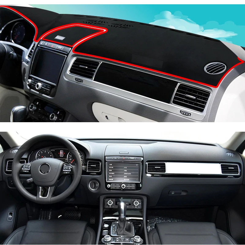 Накладка на приборную панель автомобиля для Volkswagen VW Touareg 2011 2012 2013 коврик для приборной панели анти-УФ нескользящий 1 шт