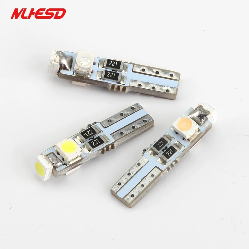 10 шт. авто светодиодный T5 3SMD 3528 1210 Клин светильник лампы 3 Индикаторы приборной