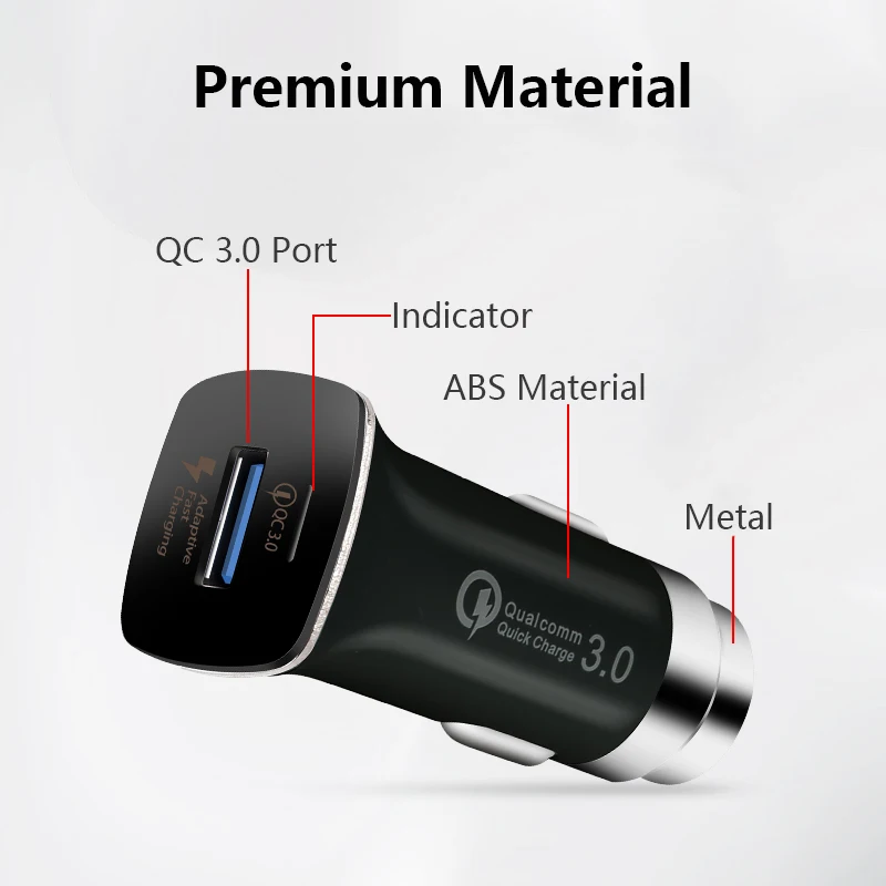 Универсальное зарядное устройство QC 3 0 для автомобиля прикуриватель быстрая
