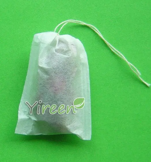 Пустой чайный пакетик со струнами одноразовые фильтрующие бумажные пакетики