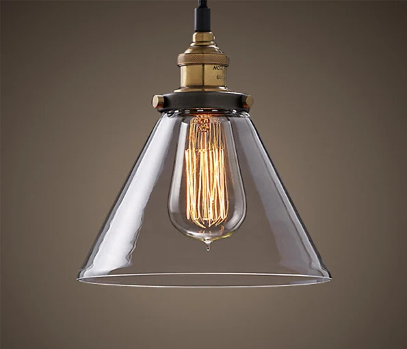 TypeB D18xH23cm Цена оптовой продажи E27 Лофт Винтаж промышленных Edison ЛАМПЫ ясно Стекло абажура под старину Медь dropLight 110 В 220 В для Спальня - Цвет корпуса: TypeB D18xH23cm