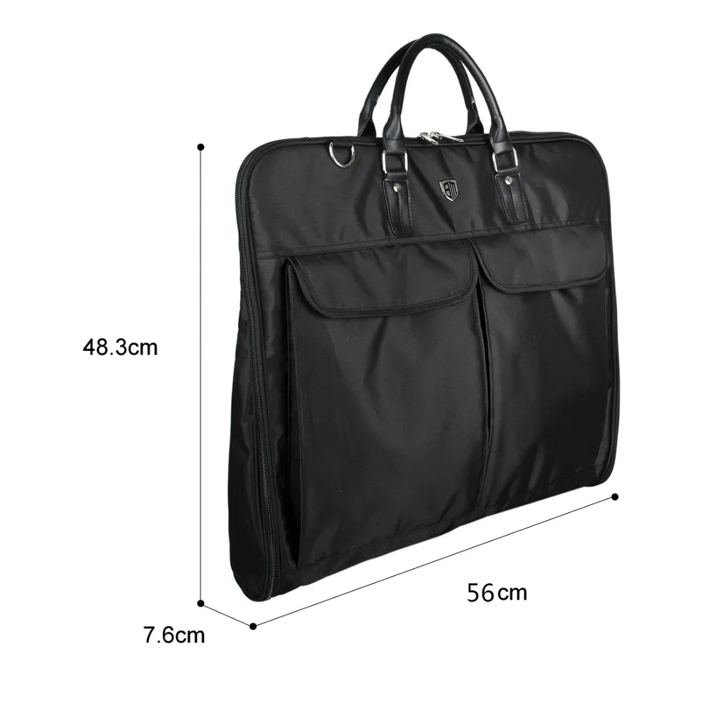 BAGSMART водонепроницаемая черная Мужская t сумка на молнии с зажимом для ручек