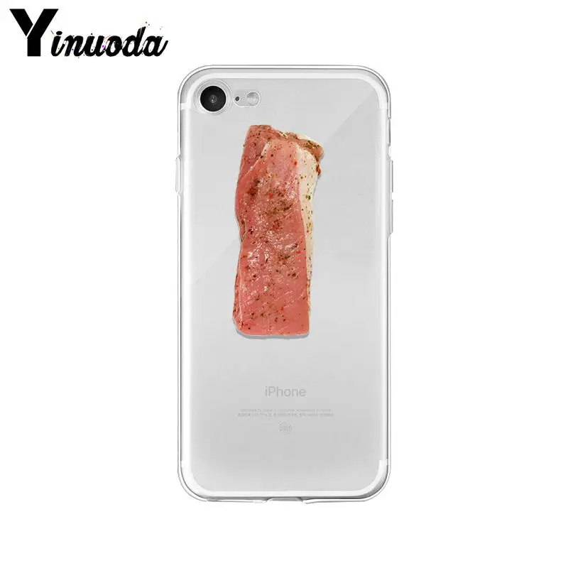 Yinuoda Картофель Фри Яйцо хот дог пицца Мягкий Силиконовый ТПУ Телефон чехол для
