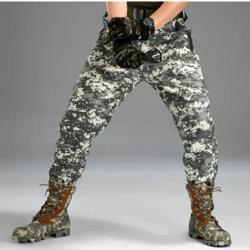 

LANBAOSI Men's Hunting Pants Sharksoft Shell Self-cultivation Waterproof Wearable Breathable Outdoor Tactical Pant