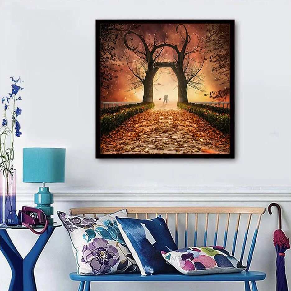 5D Diy Diamond Painting Cross Stitch Tree Scenery Full Square Embroidery Rinestones Mosaic Home Decor | Дом и сад