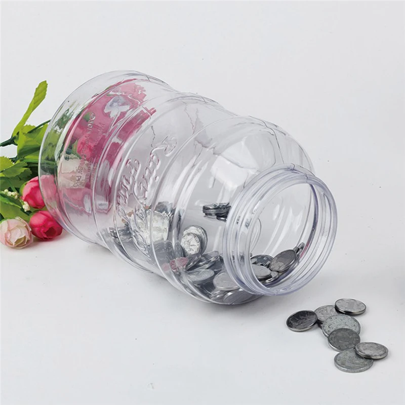 

Electronic Digital LCD Counting Coin Money Saving Box Creative Piggy Bank Counter Coin Jar Coins Storage Box For USD EURO Money