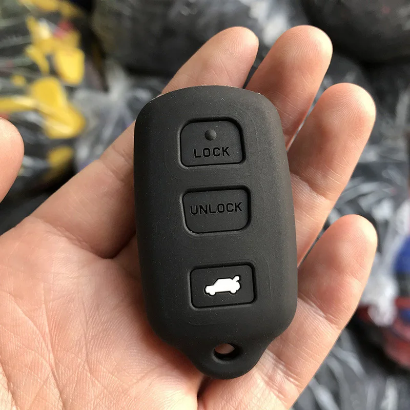 Силиконовый Брелок чехол для TOYOTA FJ Cruiser Highlander эхо для corolla Prius RAV4 Camry Celica Tacoma Avalon 4runner пульт дистанционного управления - Название цвета: 3 Button