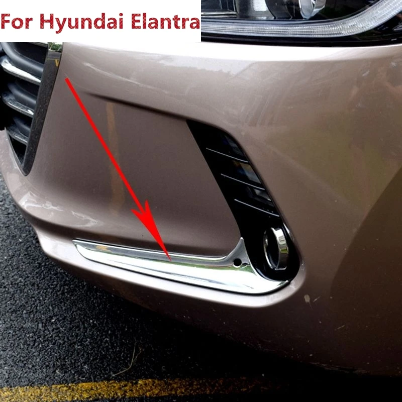 Для Hyundai Elantra Avante 2016 2017 седан 2 шт. ABS Хром Передняя противотуманная фара крышка для
