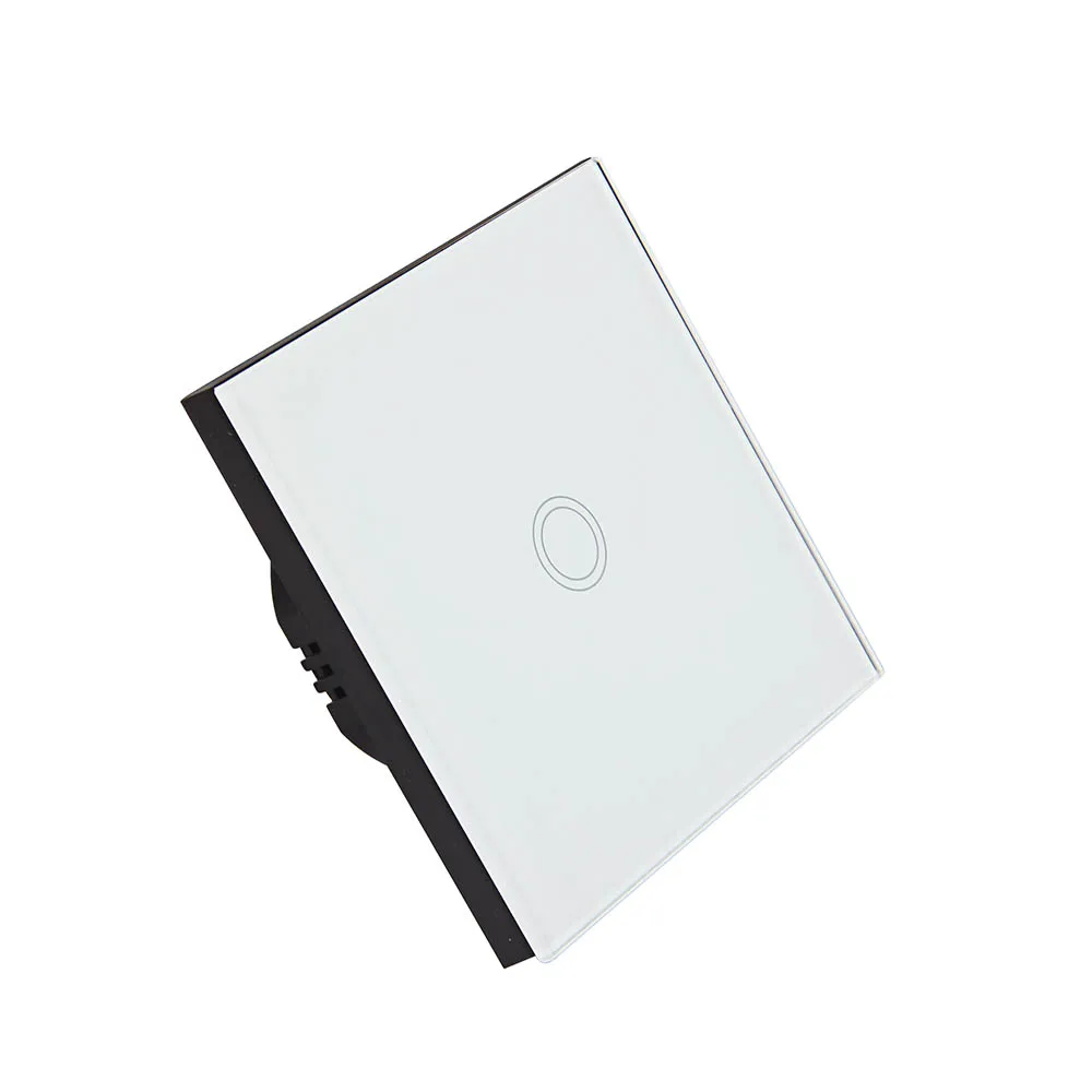 1 кнопочный переключатель белый/черный/золотой кристалл стеклянная панель