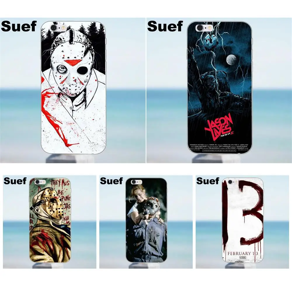 Мягкий хипстерский чехол Jason Vorhees Friday The 13th для iPhone 4 4S 5 5S 5C SE 6 6S 7 8 Plus X Galaxy J1 J3 J5 J7 A3 A5
