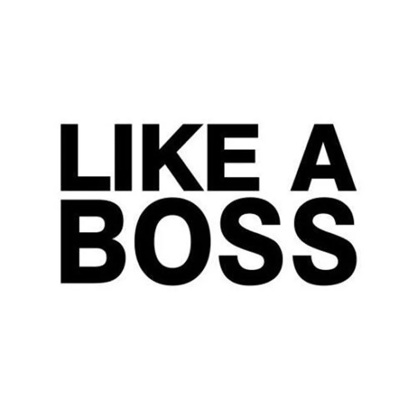 16.5*9CM LIKE A BOSS English Funny Car Sticker Decal Personality Decorative Stickers Styling Black/Silver C1-0165 | Автомобили и