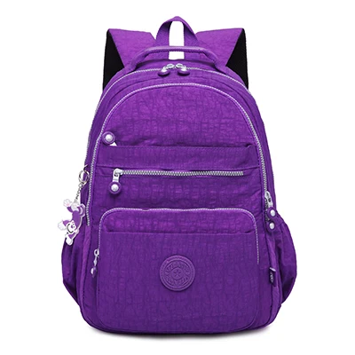 TEGAOTE мужской школьный рюкзак для подростков, Mochila Masculina, рюкзак для путешествий, женская школьная сумка, нейлоновая, унисекс, 15,6 дюймов, сумки для ноутбука - Цвет: light purple