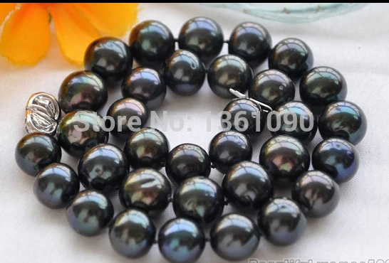000466 10-11MM tahitian blackpearl necklace (A0511) | Украшения и аксессуары
