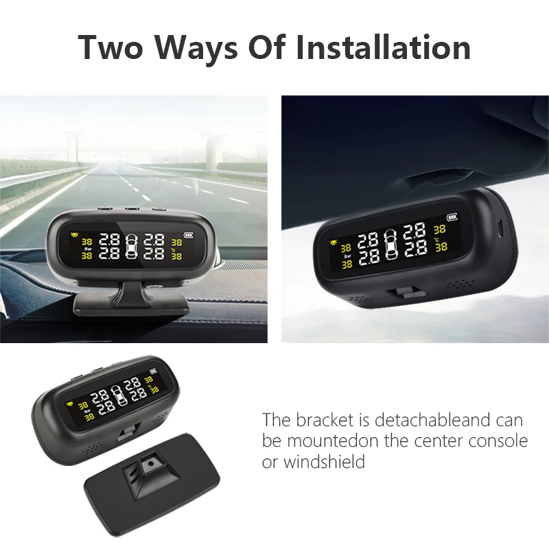 Jansite Solar TPMS Автомобильная сигнализация давления в шинах монитор система дисплей
