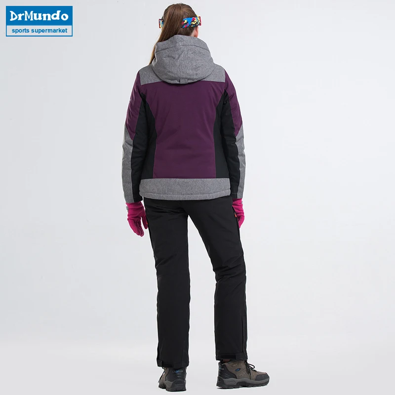 Новинка 2018 теплый зимний лыжный костюм комплект Женская ветрозащитная