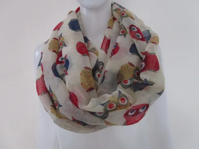 FOXMOTHER новый модный милый животный черно белый серый шарф с принтом Совы шали из