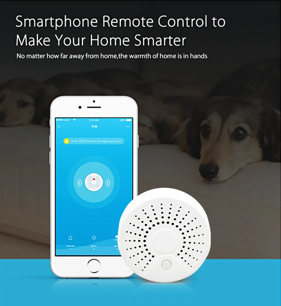 Zemismart WiFi Tuya умный датчик дыма 100DB wifi умный дом устройство видеонаблюдения беспроводной детектор дыма