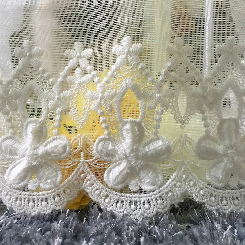 Высокое качество хлопок белый кружевной занавес кружева 2 ярдов/ширина 14 см диван