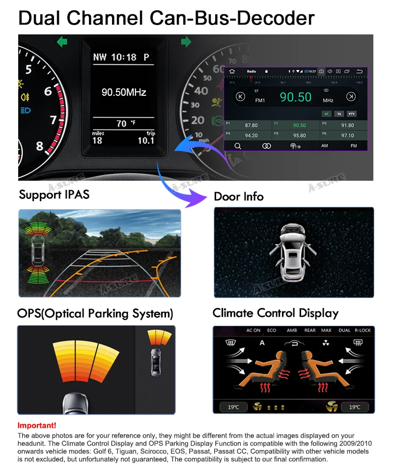 Конечно " Android 8,1 автомобилей Радио gps для Volkswagen VW Tiguan Polo Golf 5 6 Passat Caddy Transporter T5 Touran Sharan Jetta DAB