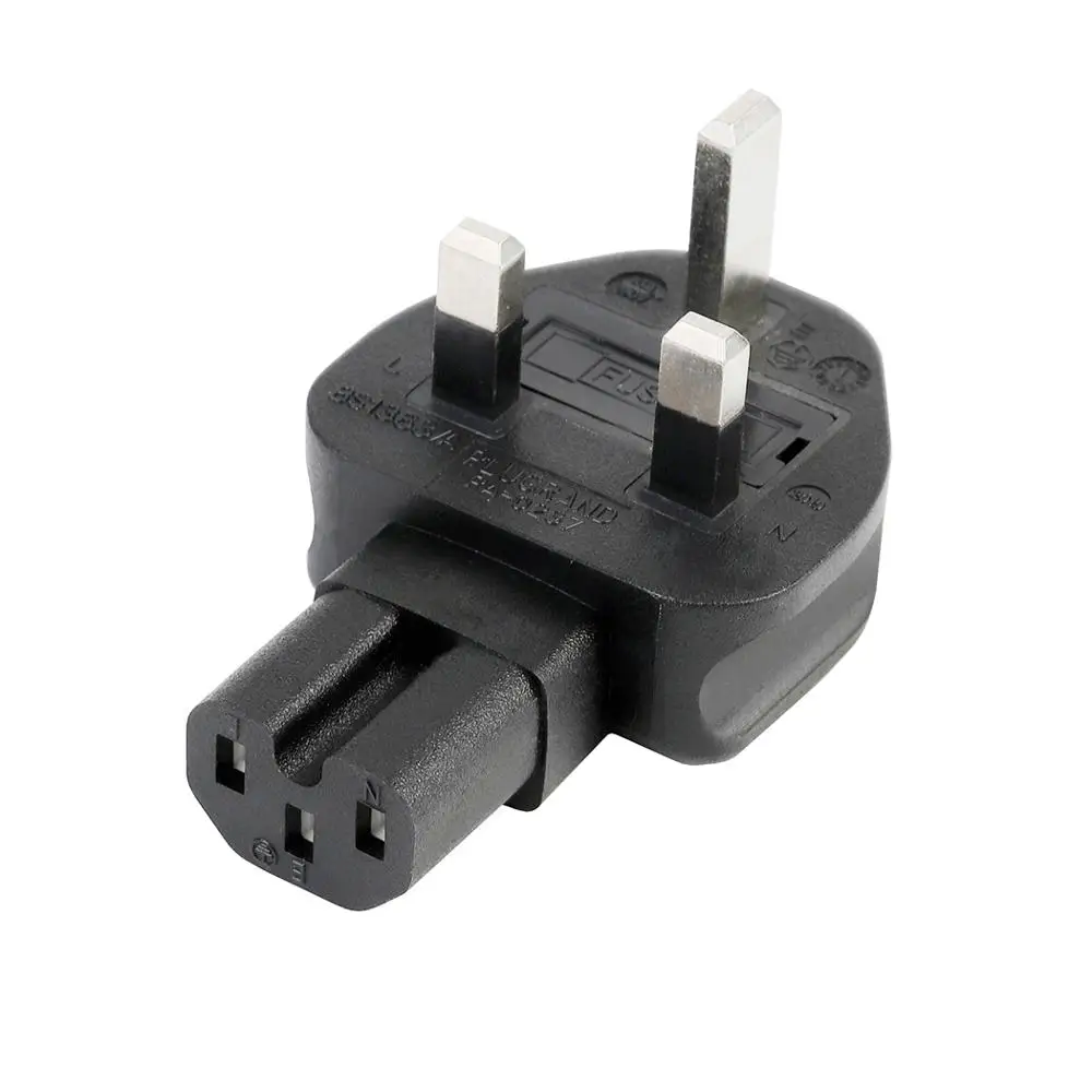 3 штекерных полюса для IEC 320 C15 из сетевого адаптера переменного тока Великобритании для C15 PDU/стандартного сервера, вилки Великобритании. Конвертер Великобритании