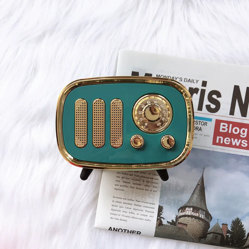 Портативная Bluetooth Колонка в стиле ретро миниатюрный Портативный беспроводной