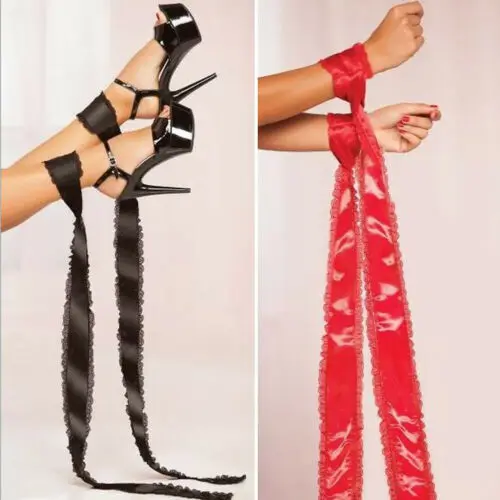Завяжите меня с интересными пряностями кружевной ремень для связывания рук и ног