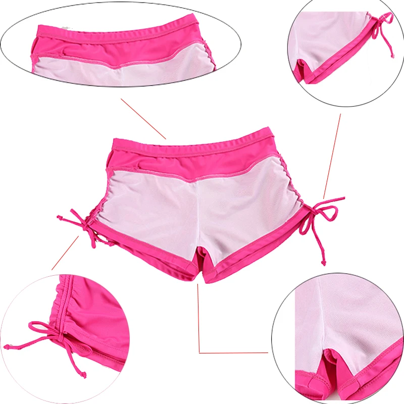 

Quick Dry Moisture Wicking Swim Shorty Shorts Pantalones Cortos Mujer Summer Beach Surfing Swimwear