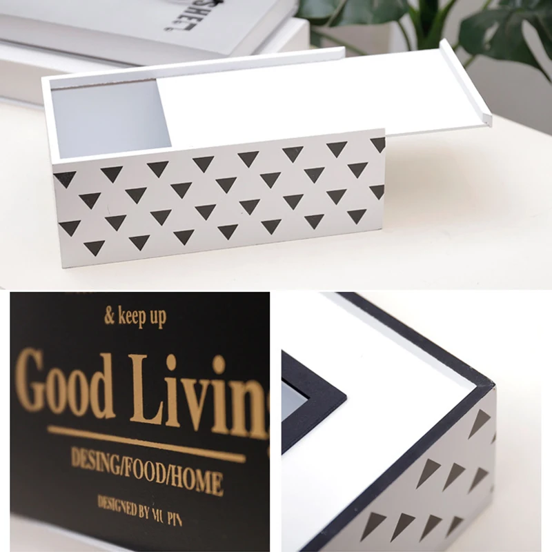 Квадратная деревянная коробка для салфеток комнаты Настольный держатель