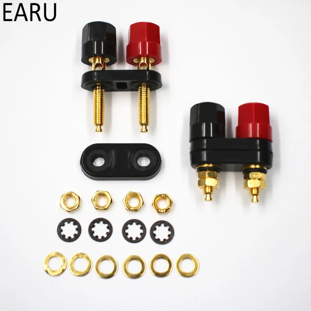 1 шт. Продажа качества банановые вилки пара терминалов красный черный разъем