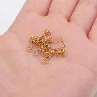 100pcslot 0 53 5mm stainless steel metal connecting ring rose gold color hanging circle necklace jewelry making accessories