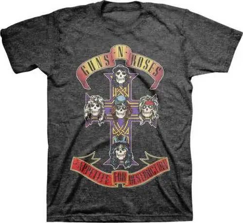 GUNS N ROSES Перекрестная футболка S M L XL 2XL новая официальная с короткими