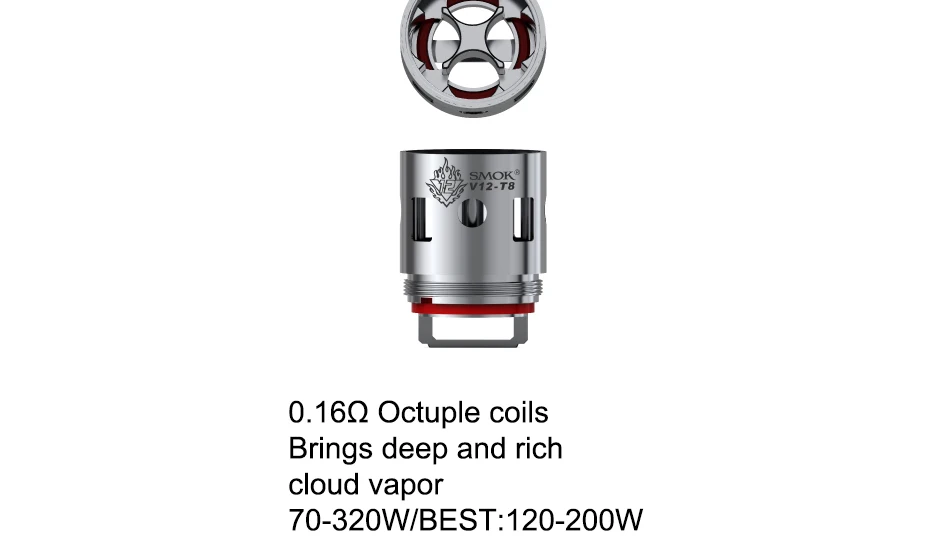 3 шт./лот SMOK TFV12 катушки с двойной катушкой/Палуба V12-T8 V12-T12 V12-X4 V12-Q4 тройной катушки двухслойные подходит для SMOK TFV12 Tank Atomizer
