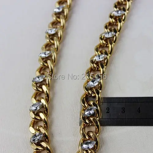 Узкая Золотая цепочка Модная дизайн ожерелья с бусинами и кристаллами - купить по