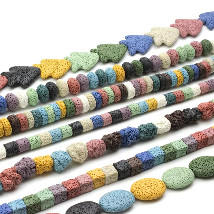 MJDCB различные формы многоцветный Лава Рок бусина натуральный камень для DIY