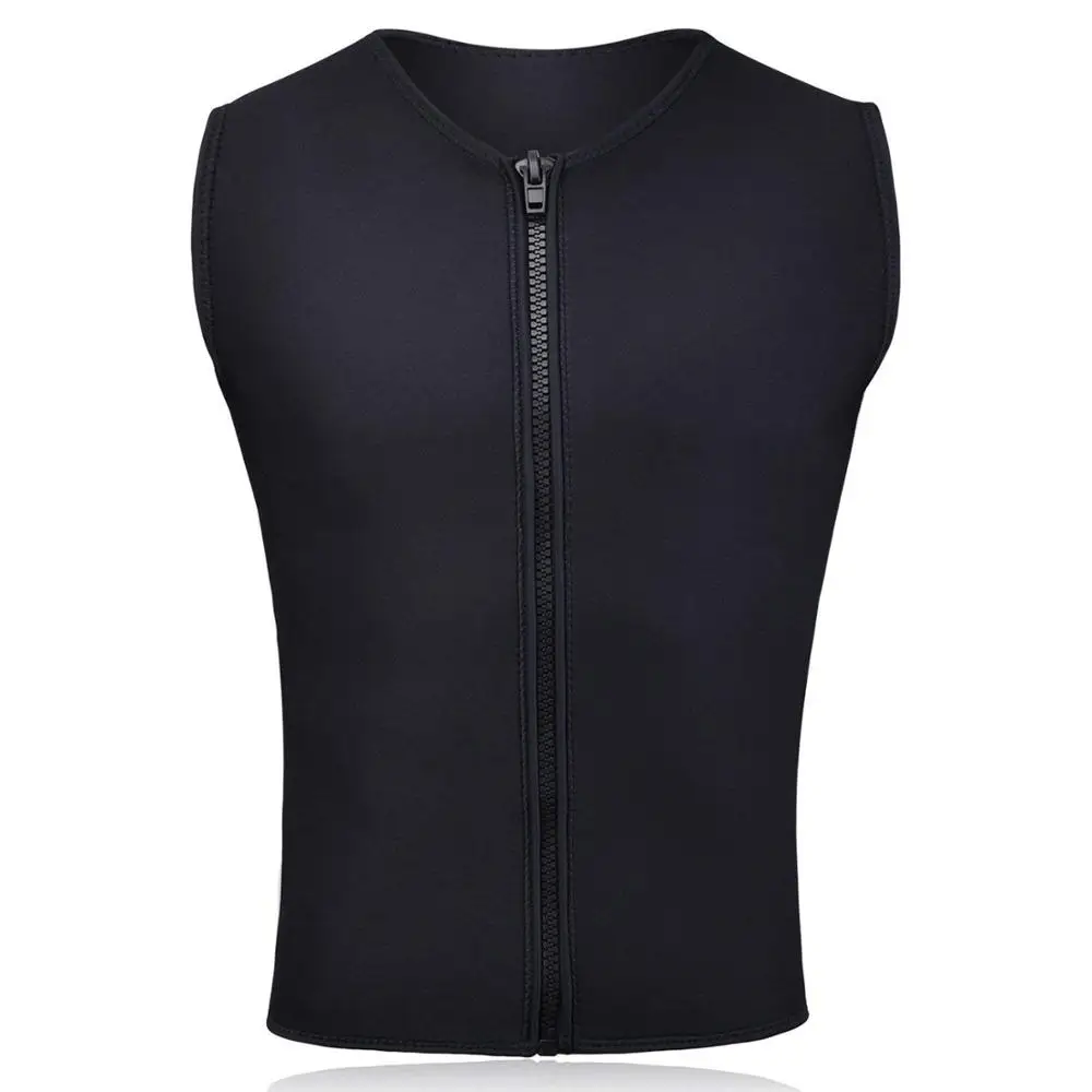 3mm black vest Realon жилет Гидрокостюма Мужской 3 мм неопрен Топ рубашка без рукавов передняя молния Спорт XSPAN для подводного плавания сёрфинга - Цвет: 3mm black vest