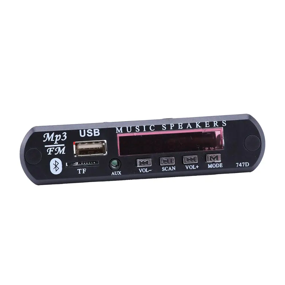 Автомобильный Bluetooth MP3 WMA FM AUX декодер 12 В постоянного тока плата аудио модуль TF SD