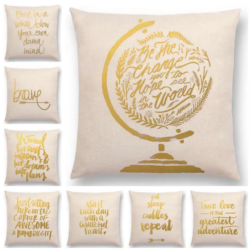 Горячая Распродажа Золотые декоративные буквы смелая уверенность любовь