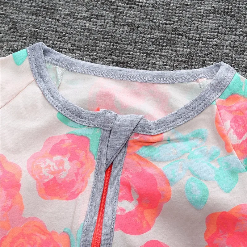 Комбинезоны для маленьких девочек с цветочным узором комбинезоны длинными