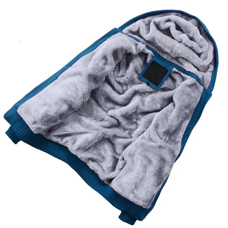 Утепленные флисовые толстовки для мужчин зимние теплые плюс бархатные с