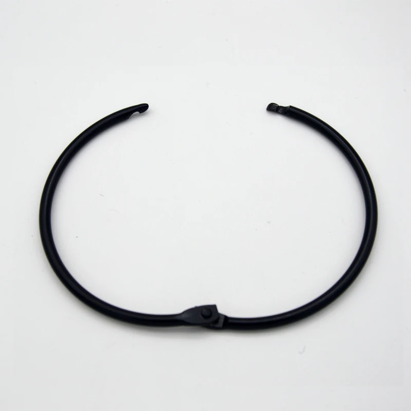 High Quality 2-10Pcs/set black Metal Ring Binder 15-76mm DIY Loose-leaf Book Hoops Opening Office Binding Supplie Photo Albums