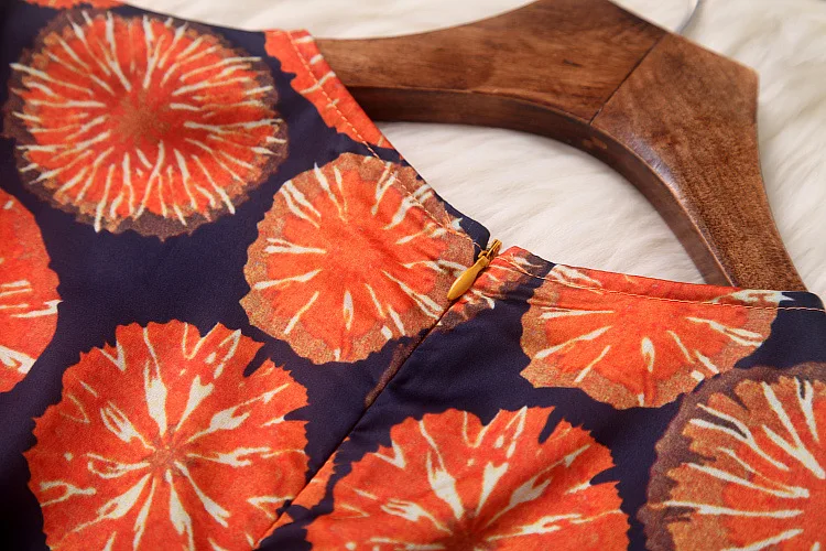 2018 Новинка весны Для женщин Цветочный принт платье Высокая Талия v образным