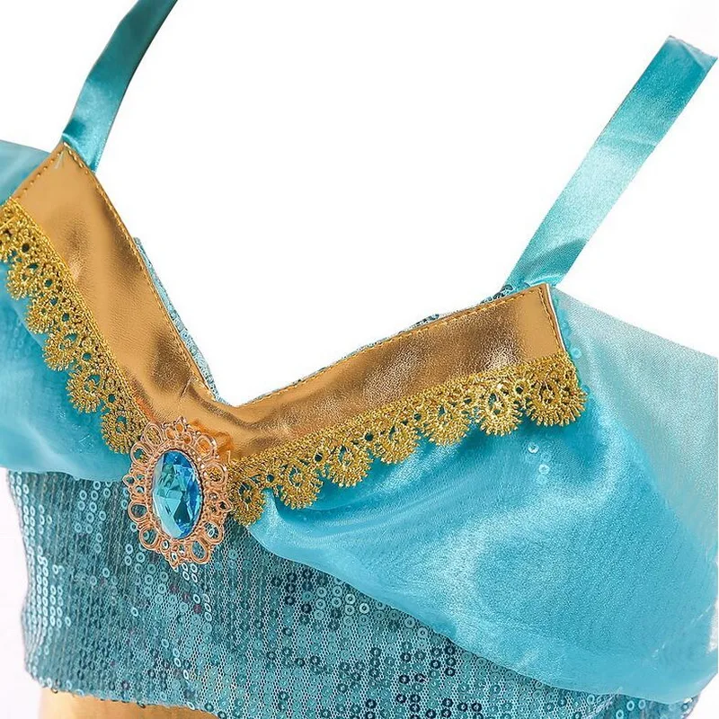 Детские костюмы принцессы жасмин для девочек детское праздничное платье танца