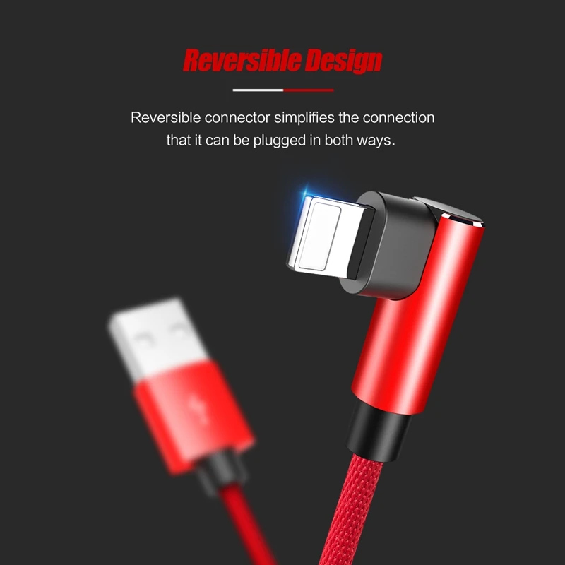 ROCK 90 usb кабель для iPhone X 8 7 6 6s кабели быстрой зарядки iPad USB зарядный L Тип передачи