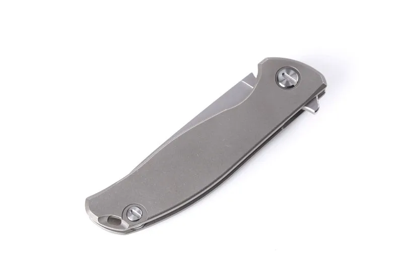 Складной нож Green thorn F95 Flipper титановый Карманный резец с плоской ручкой лезвие D2 TC4