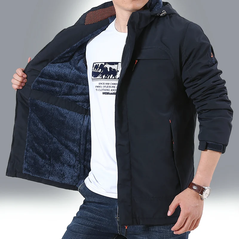MANLI Men's Winter Fleece Thermal Hiking Jackets Outdoor Sports Windbreaker Trekking Camping Plus Size 4XL Coat | Спорт и